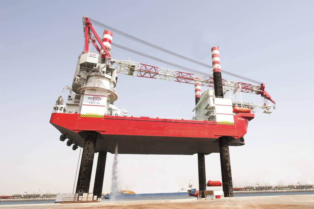 Seajacks Zaratan Installs Final Monopile at Meerwind (Germany)