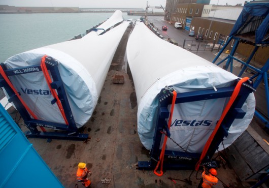 Blades for Vestas' 8MW Wind Turbine Transported to Østerild, Denmark