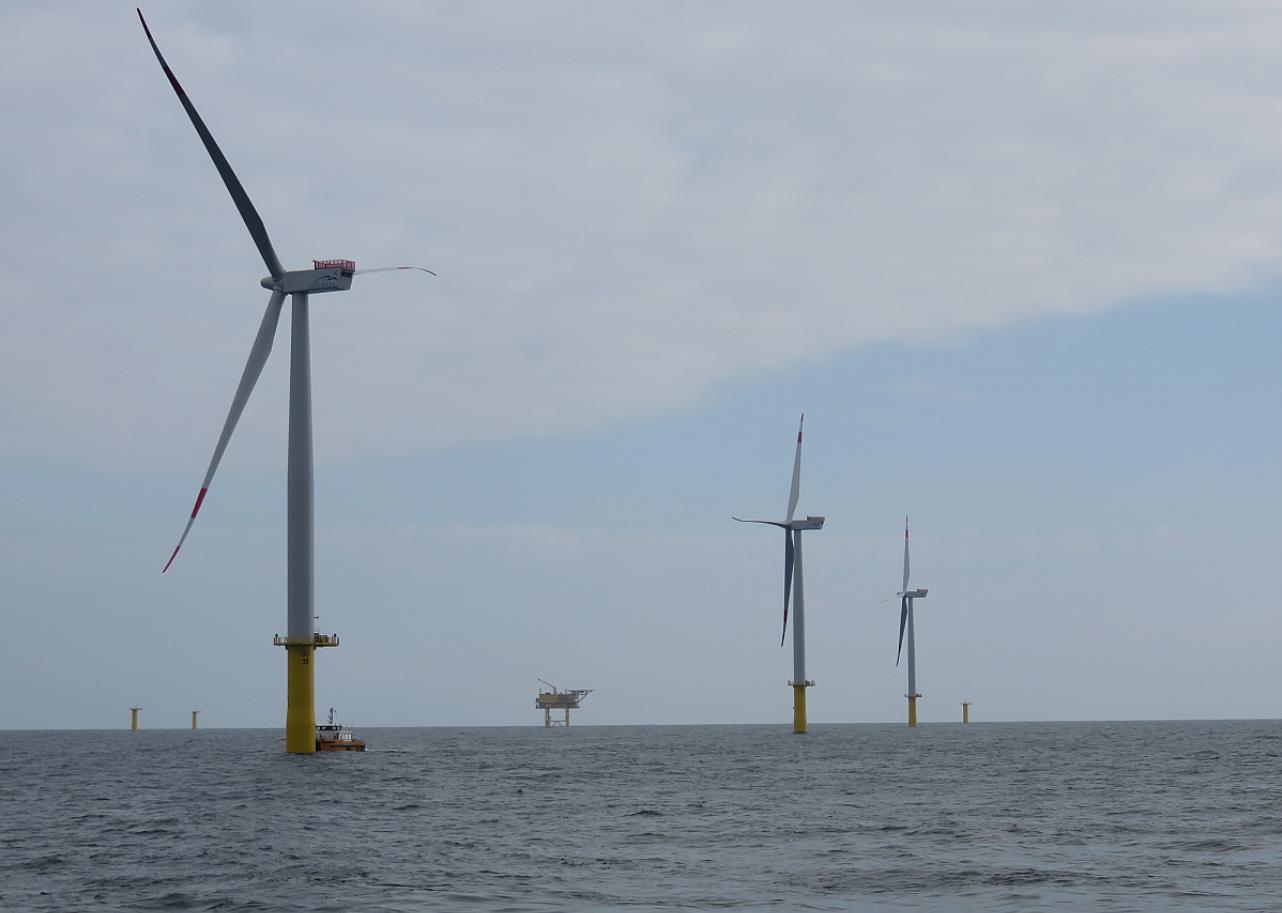 Butendiek OWF All Foundations Installed, First Wind Turbines Up