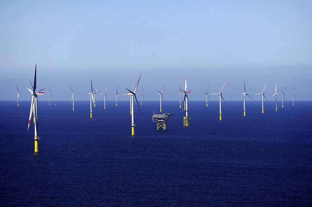 A photo of the Borkum Riffgrund 1 offshore wind farm