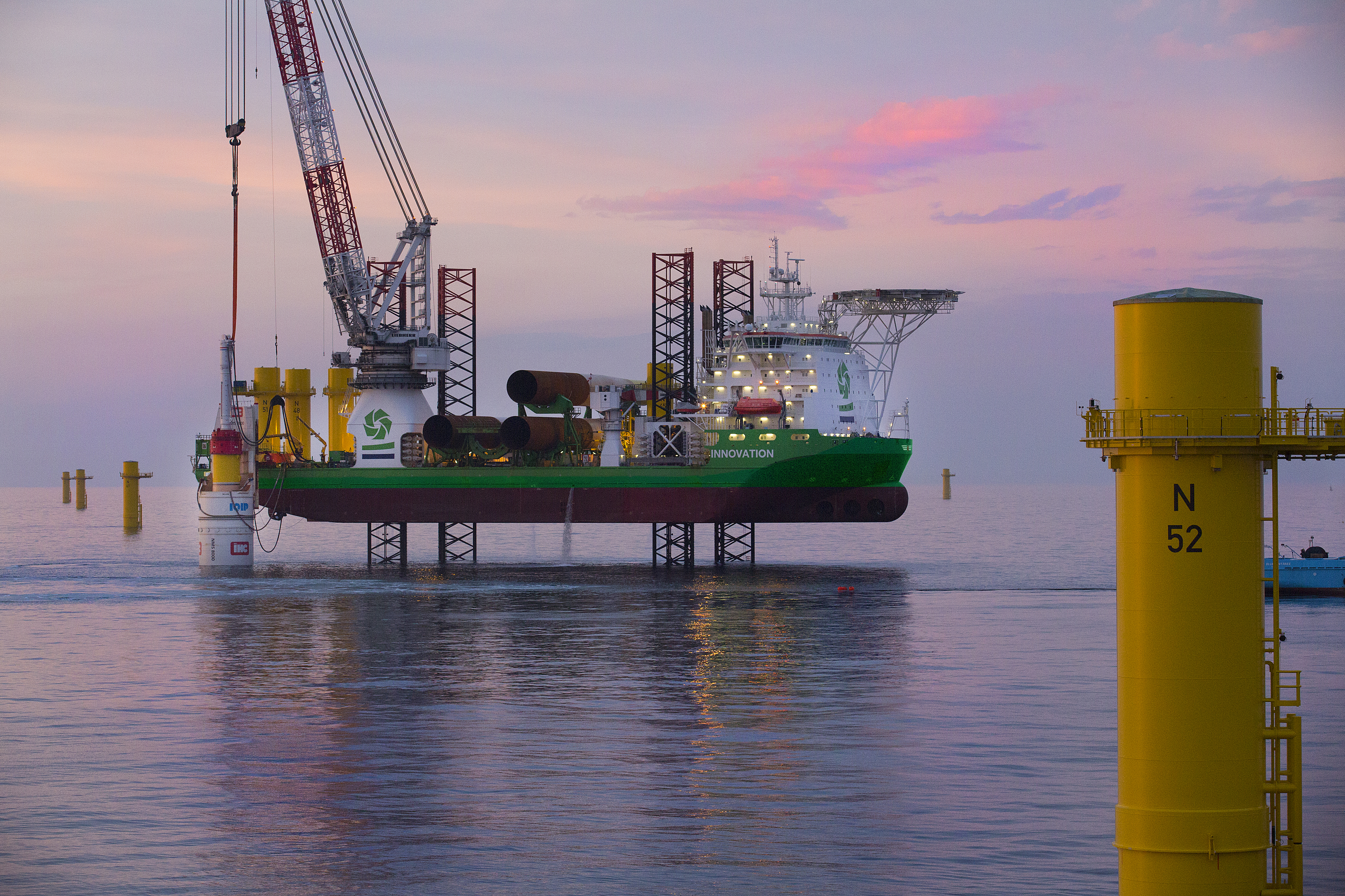 A photo of DEME Offshore's Innovation vessel