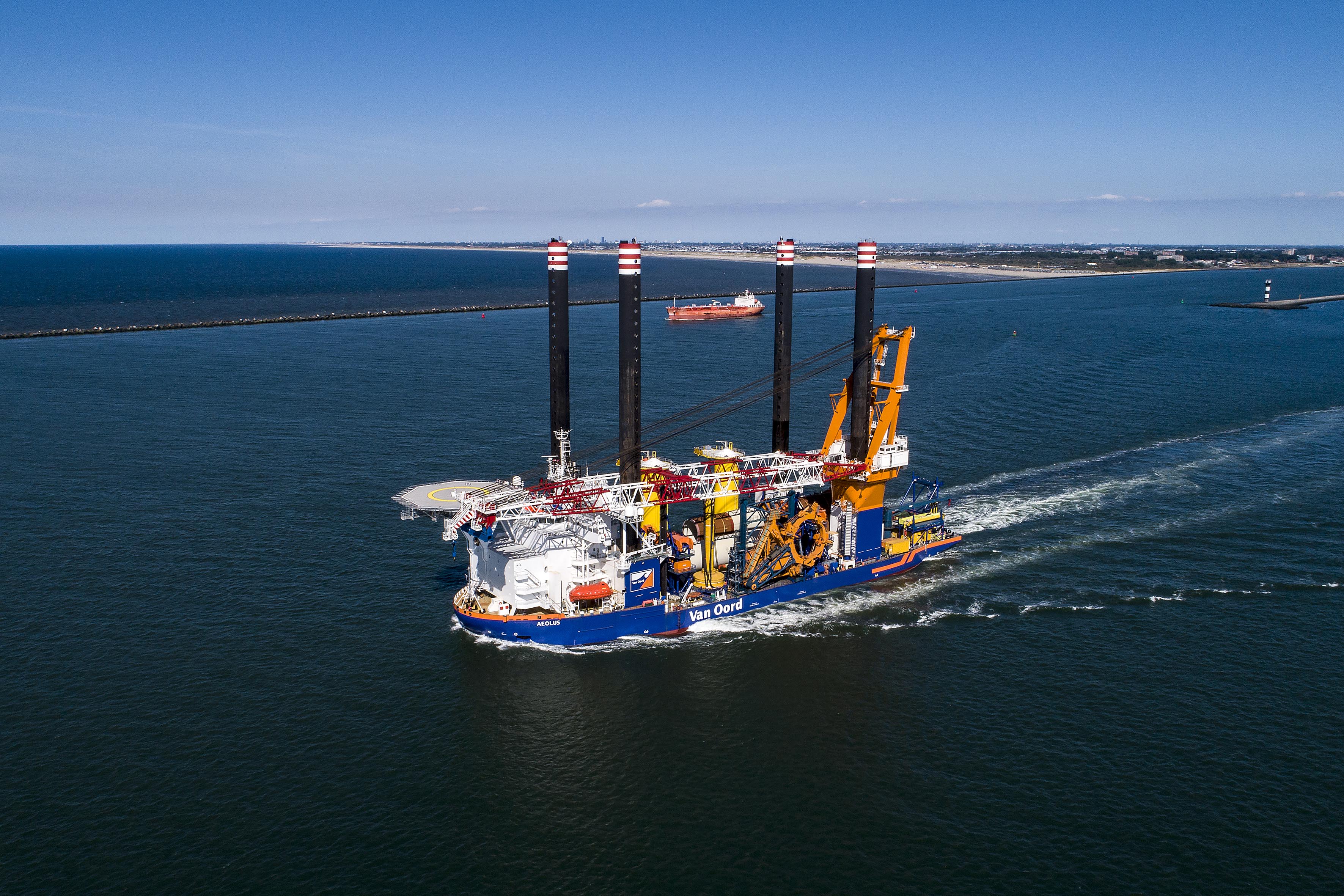 Installation vessel Aeolus at sea