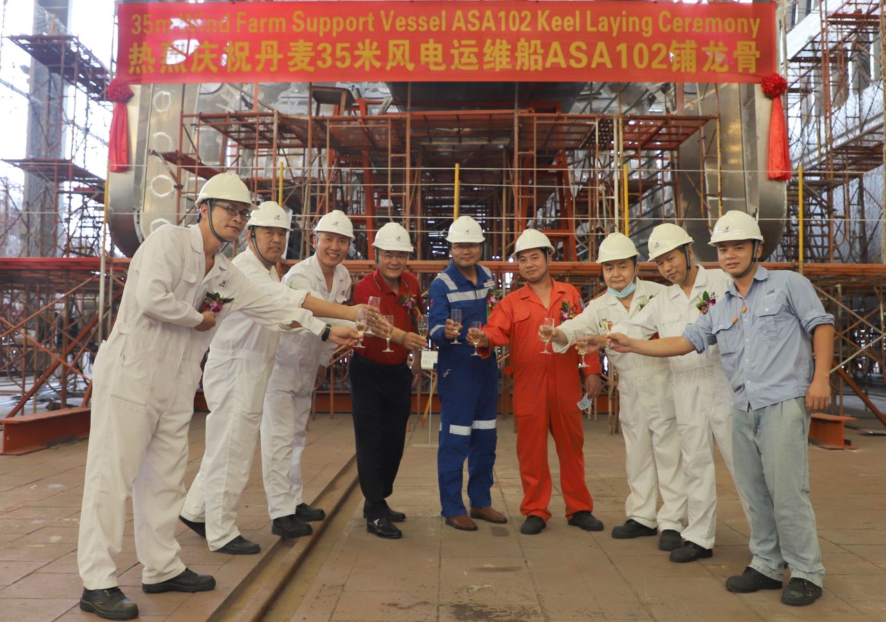 Keel Laid for Hornsea Two Hybrid CTVs