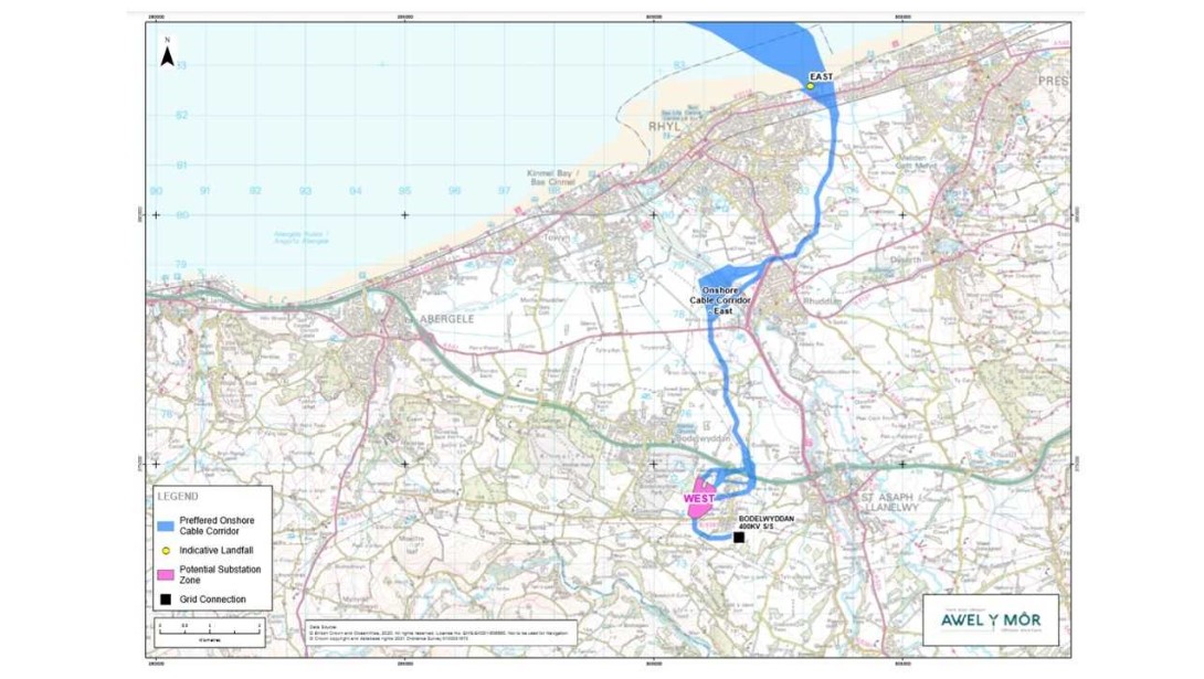Awel y Môr Picks Preferred Transmission Corridor