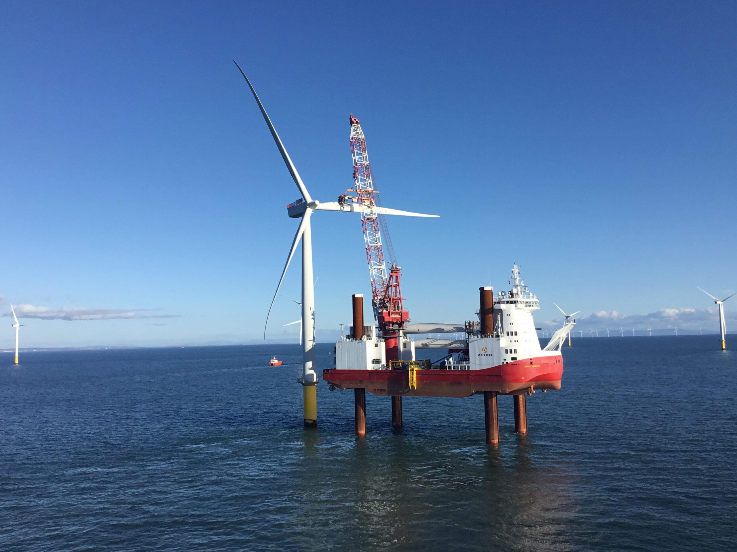 The Wind Server jack-up service vessel