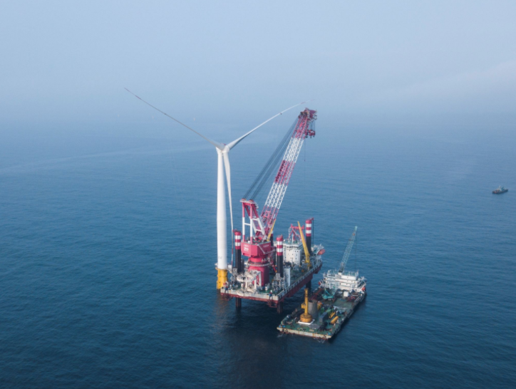 First Turbine Stands at Zhanjiang Xuwen Offshore Wind Farm