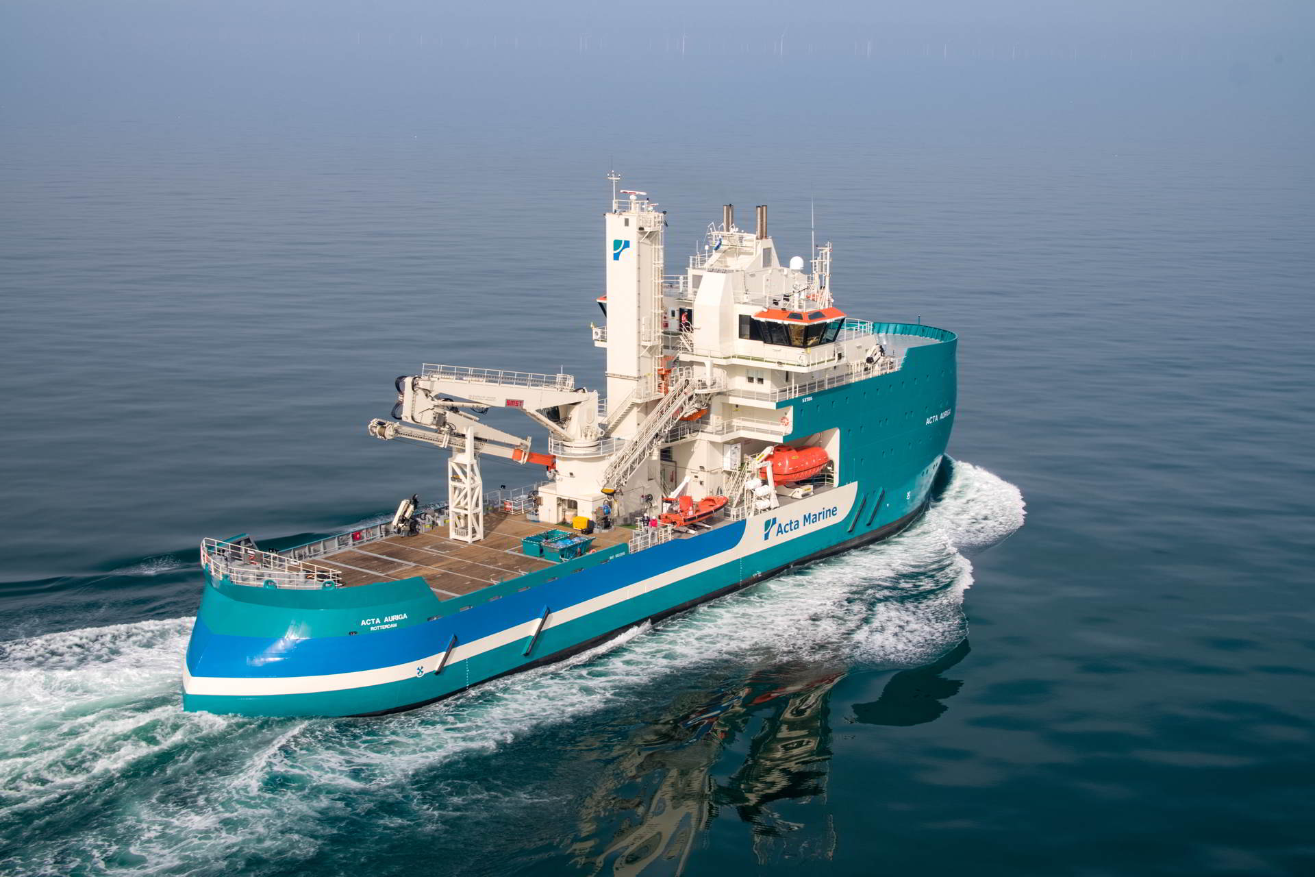 A photo of the Acta Auriga vessel at sea