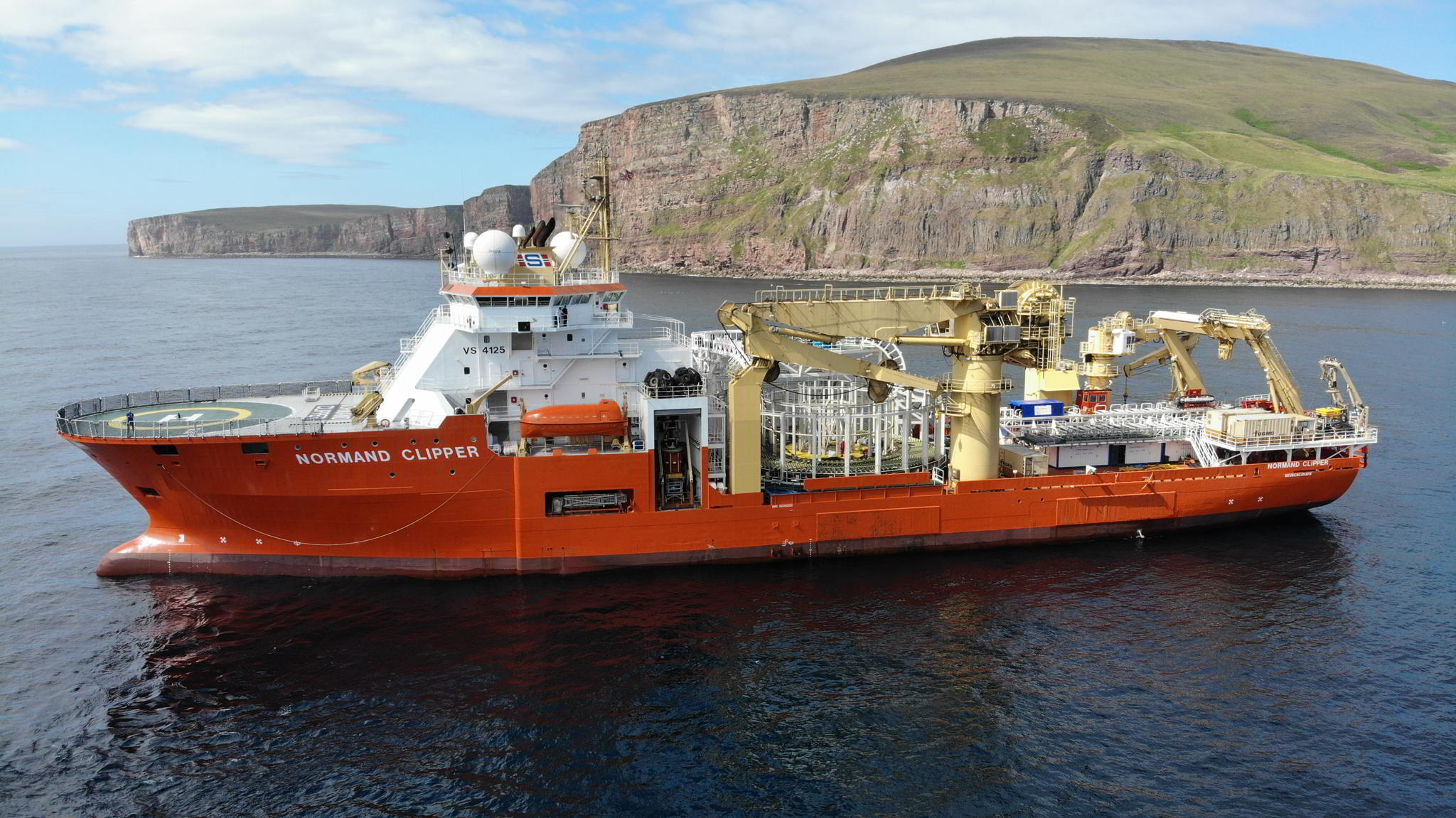 A photo of the Normand Clipper vessel at sea