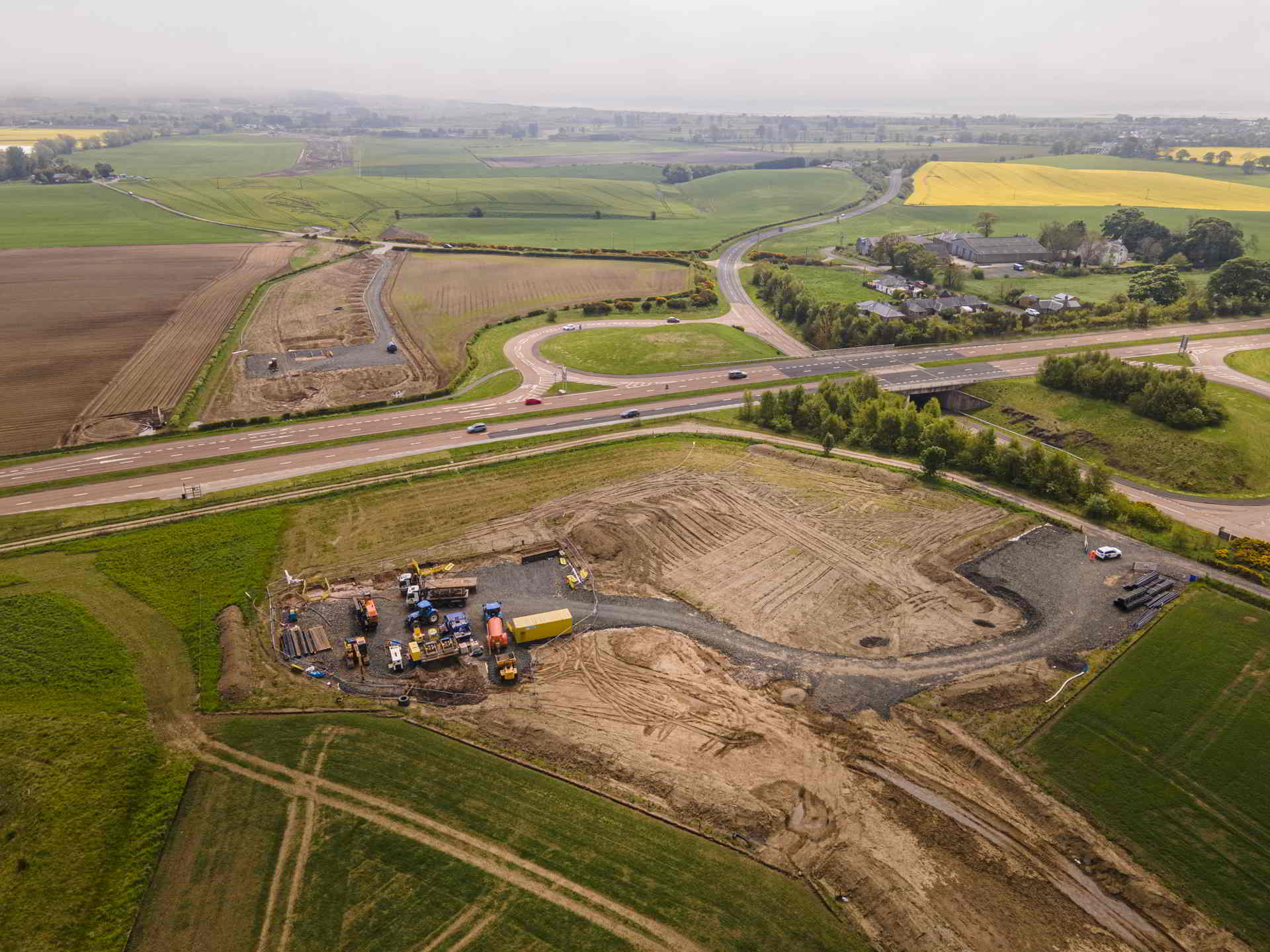 A photo of the location where HDD work for Seagreen offshore wind farm was taking place