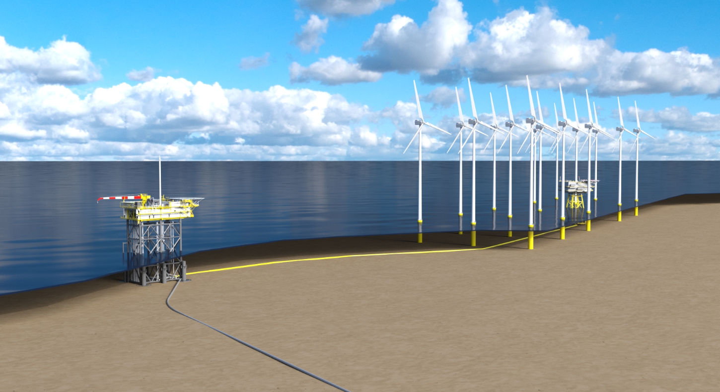 HSM ist Offshore, um eine windbetriebene Gasförderplattform zu bauen