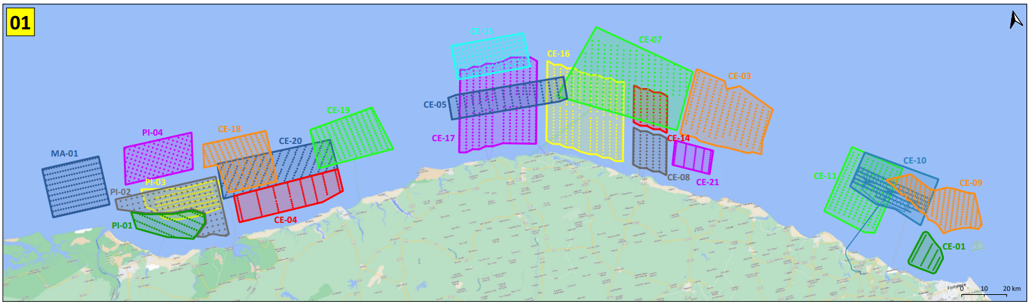 71 aplicações eólicas offshore agora submetidas no Brasil, propostas totais 176,6 GW