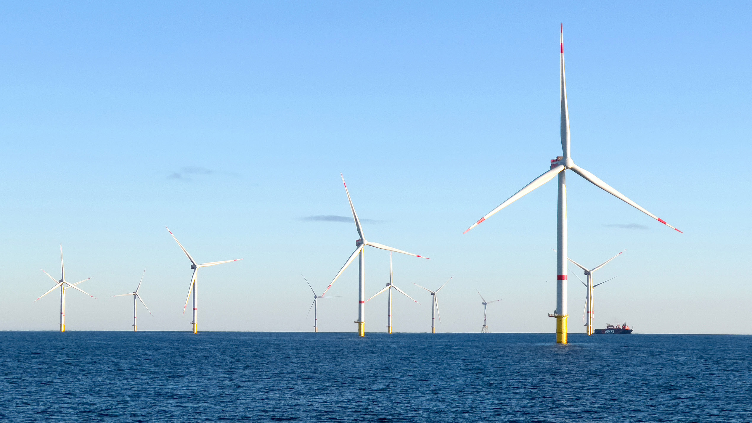 A photo of RWE's Kaskasi offshore wind farm