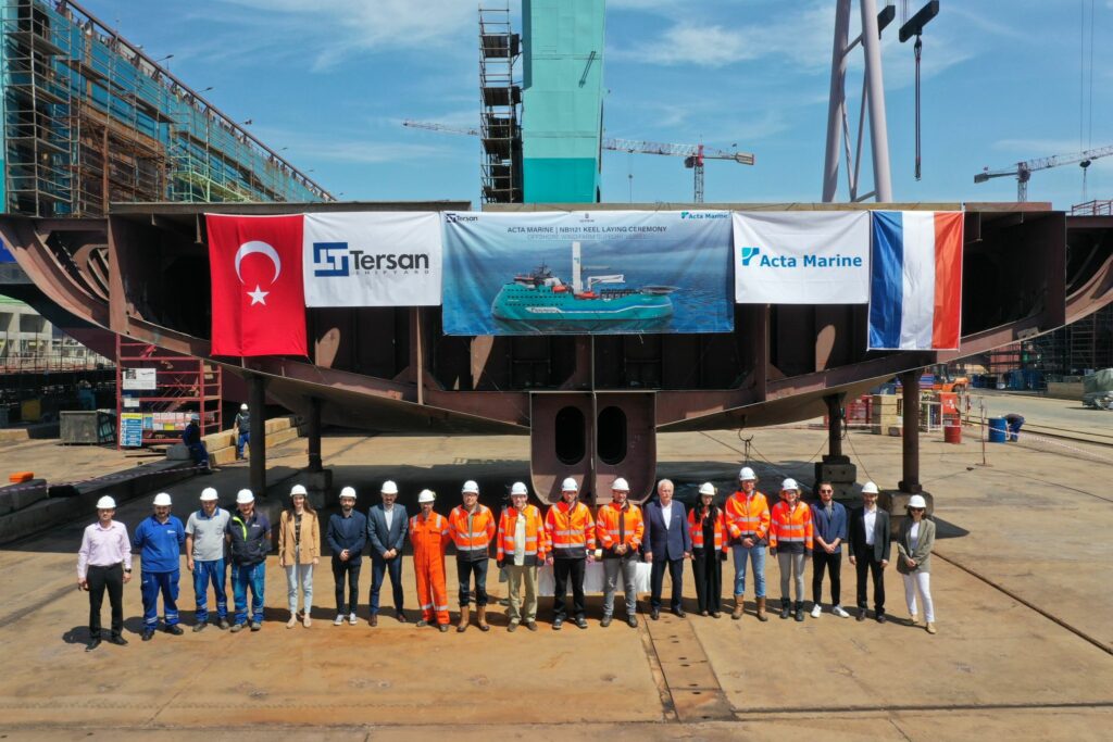 Tersan Shipyard Acta Marine keel laid second CSOV