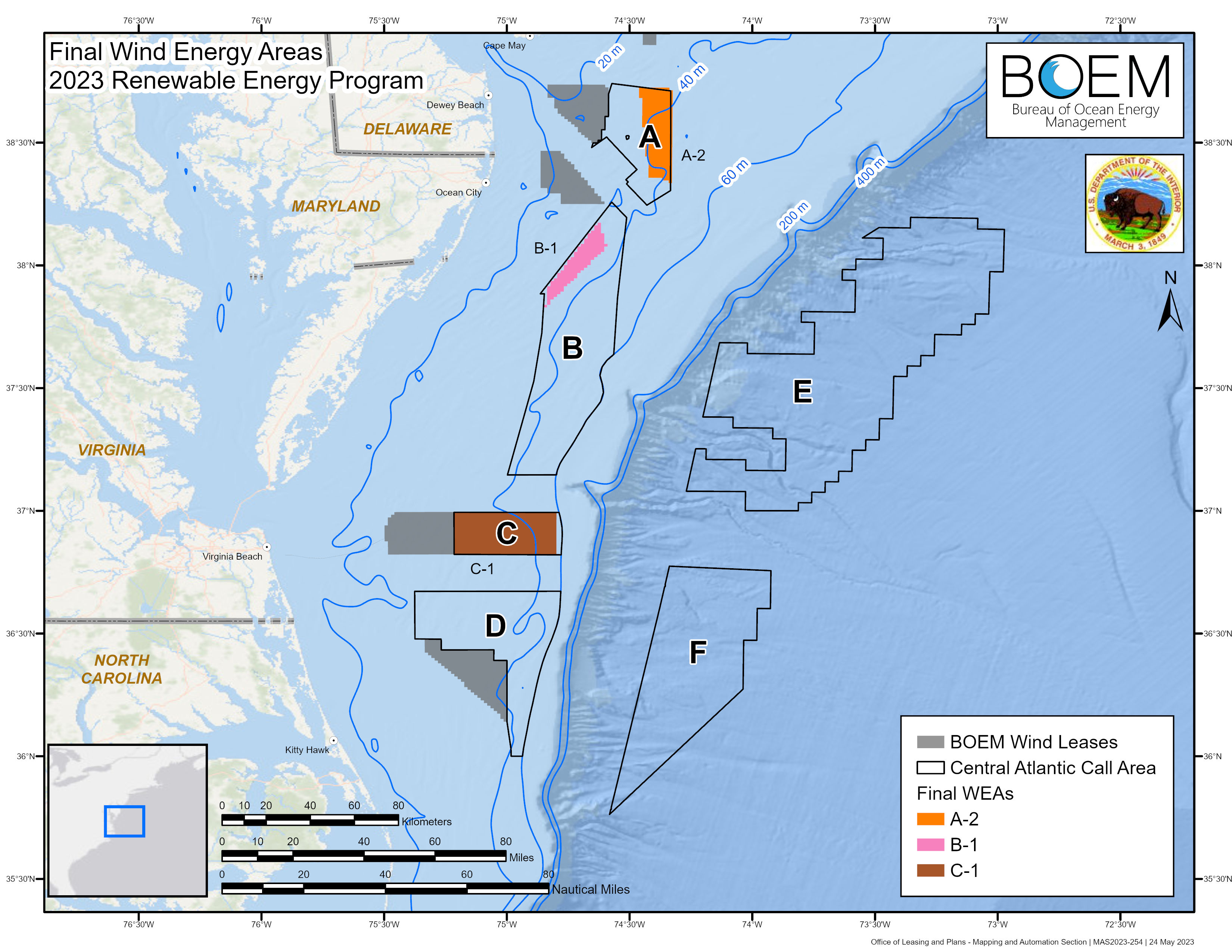 BOEM Central Atlantic WEAs