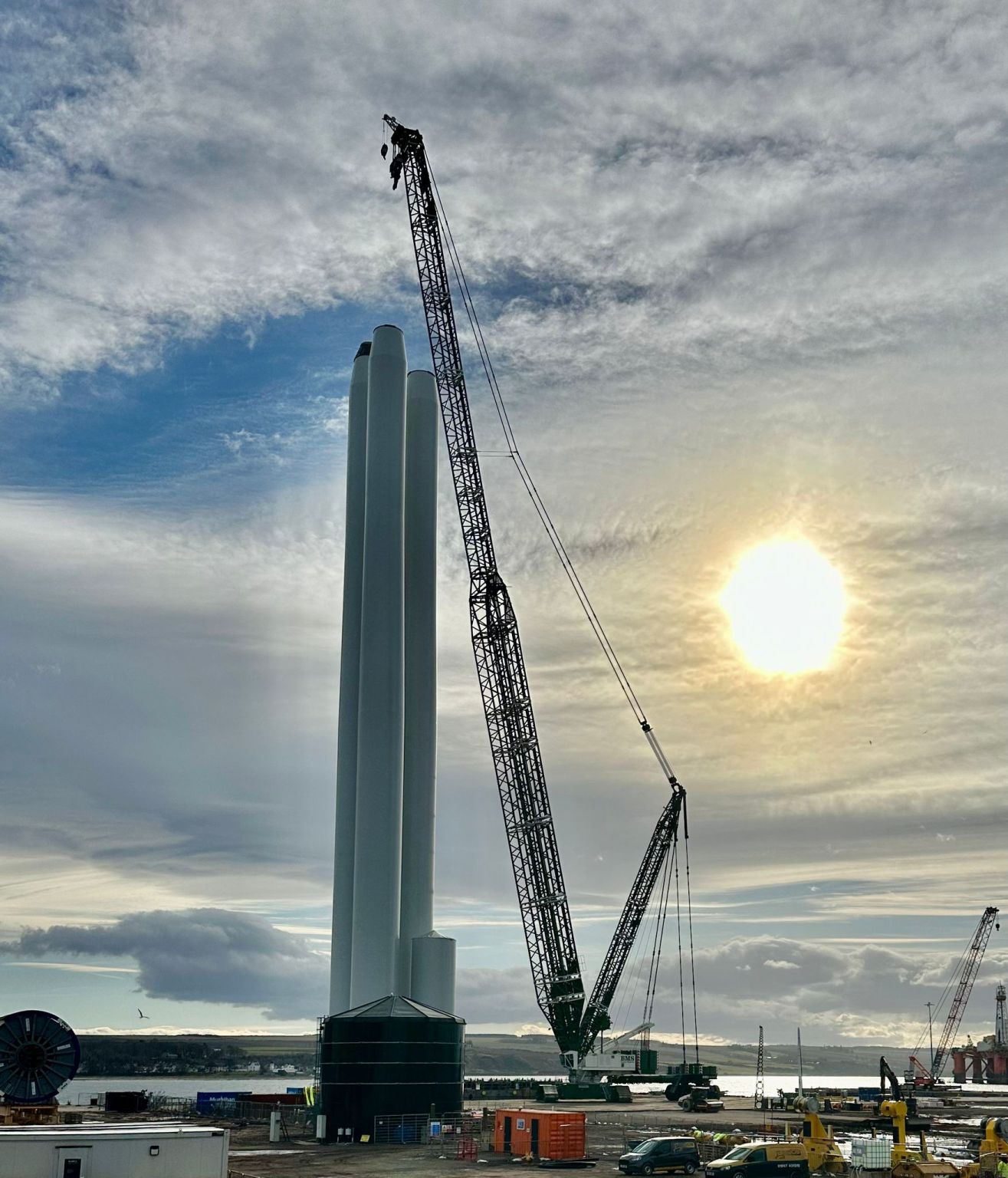 Moray West Wind Turbine Components Arriving at Port of Nigg