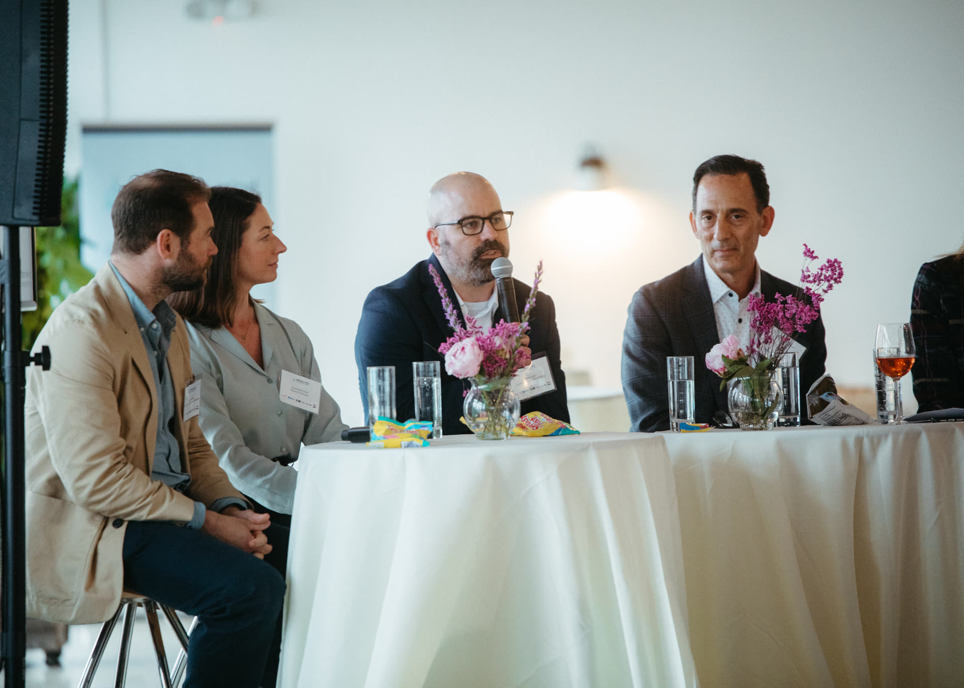 A photo from the Offshore Wind Innovation Hub's announcement of the 2024 cohort selection