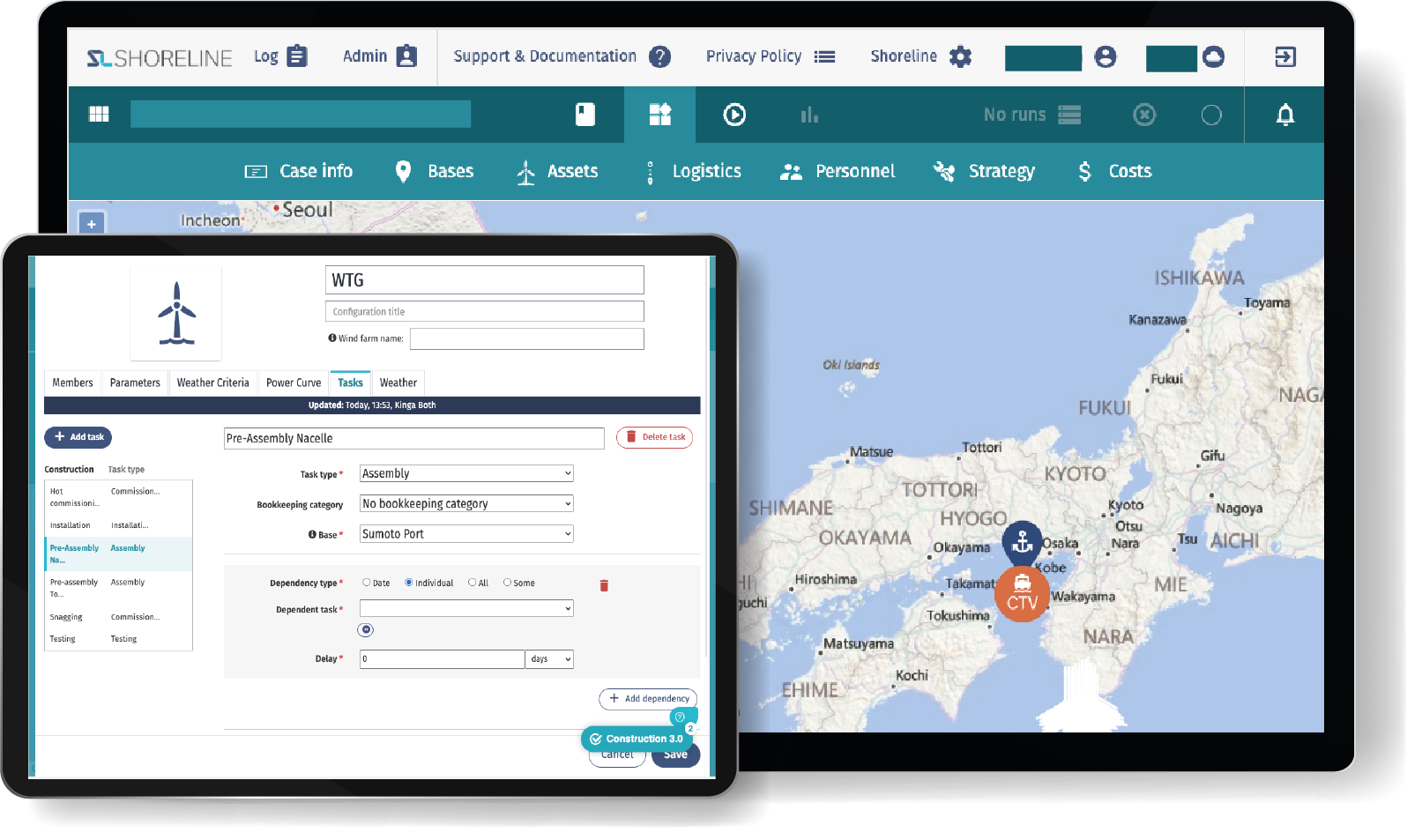 Design case by Shoreline Wind