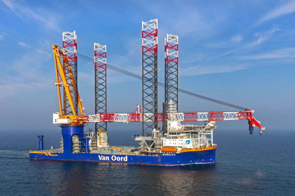Boreas offshore wind installation vessel sailing