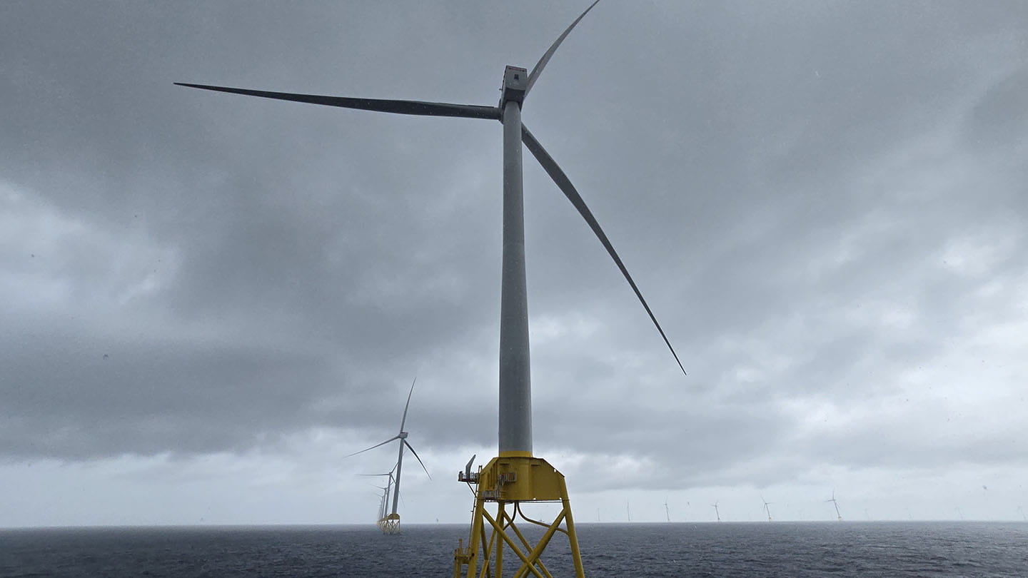 A photo of Greater Changhua 2b and 4 offshore wind turbines