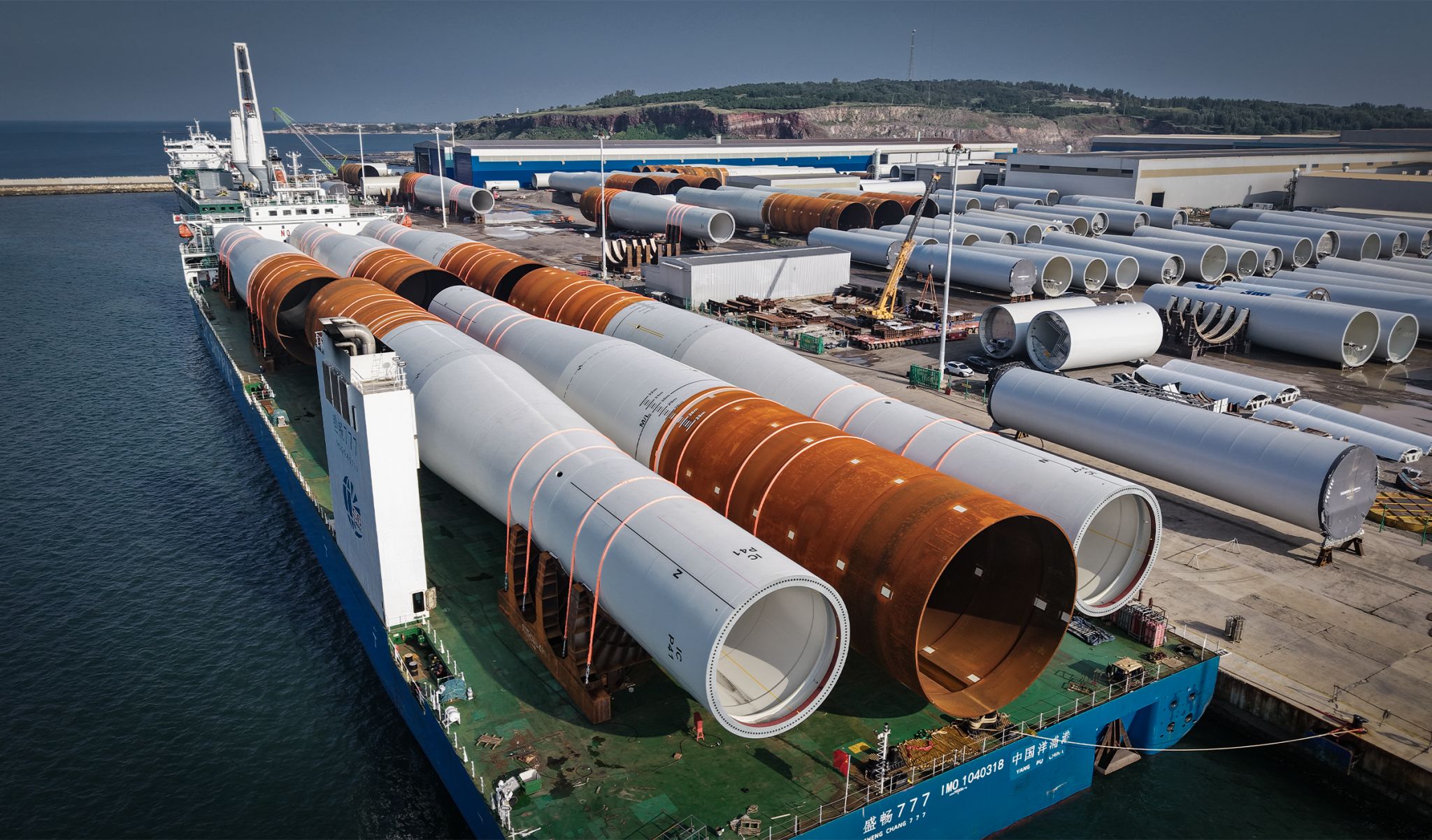 First Dajin-Built Monopiles for Inch Cape Offshore Wind Farm Sail