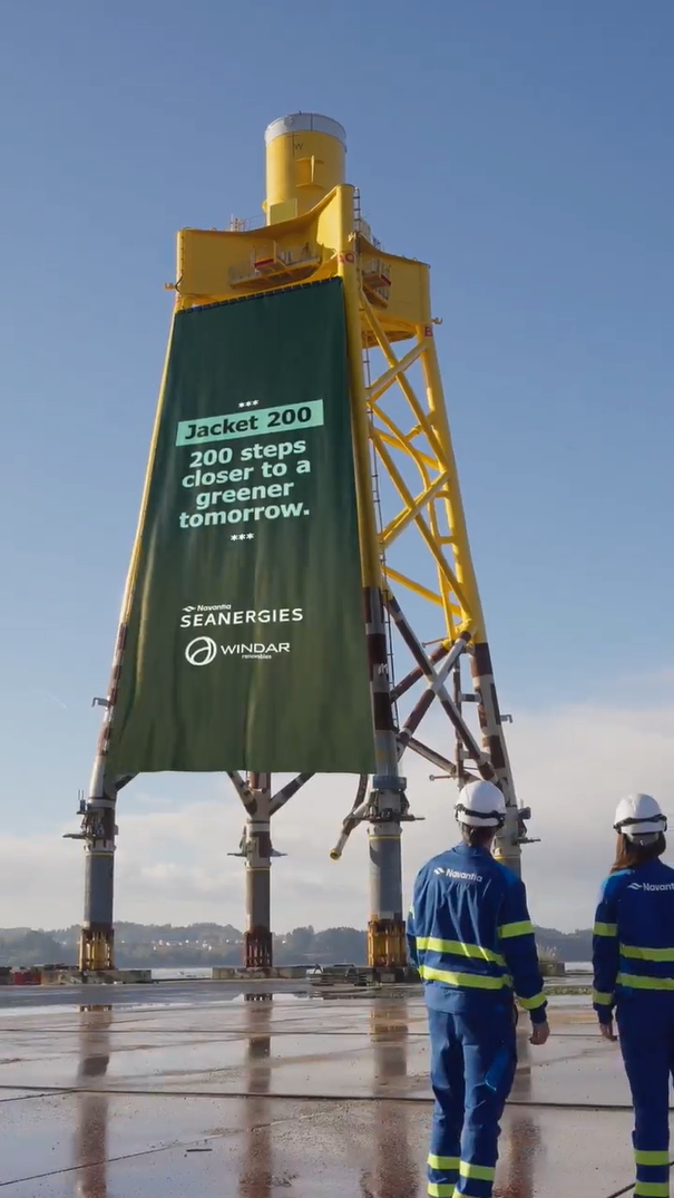 Navantia, Windar Roll Out 200th Offshore Wind Jacket Foundation at Spanish Yard