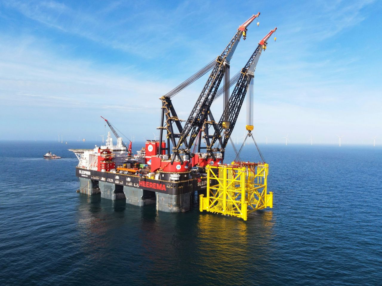 Sleipnir installs BorWin kappa jacket foundation;